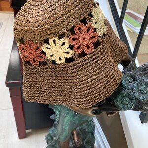 Hand Crochet Daisy Theme Bucket Hat
